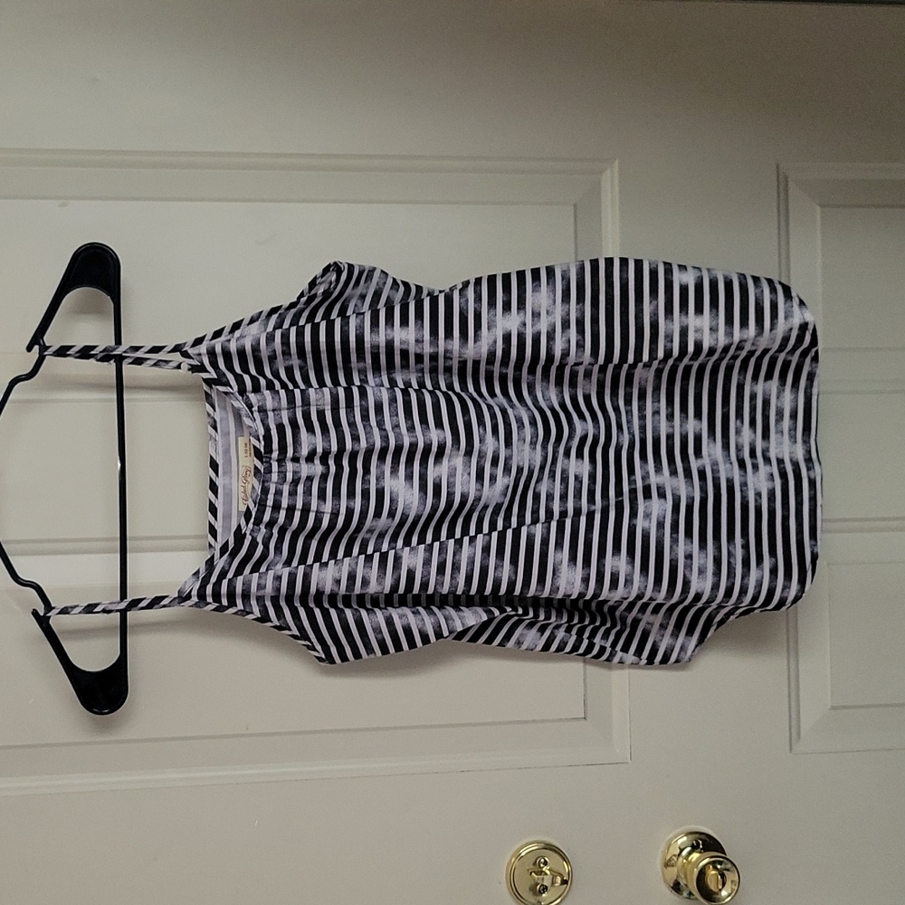 TWO girls Faded Glory adjustable strap blouses size L 12-14